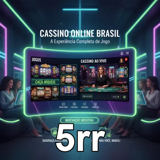 Ilustração de Acesse o cassino online 5rr com login rápido e fácil